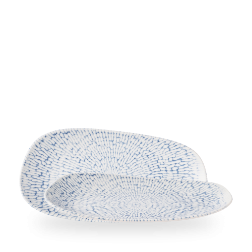Churchill Cascade Indigo Opal Organic Oblong Plate 35x15cm (Pack of 12)