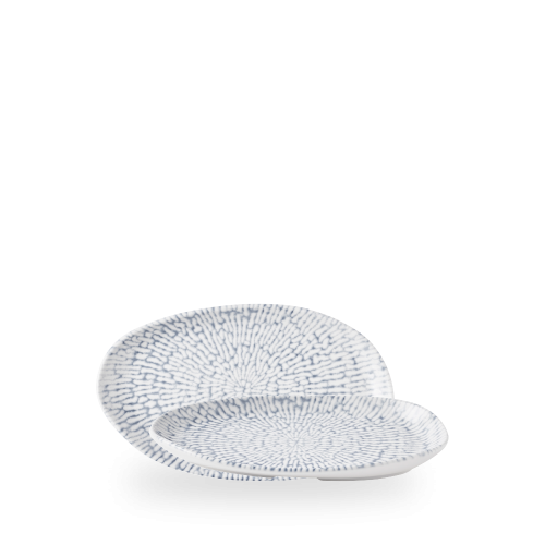 Churchill Cascade Indigo Natural Oblong 8 5/8 X 5 1/8 (Pack of 6)