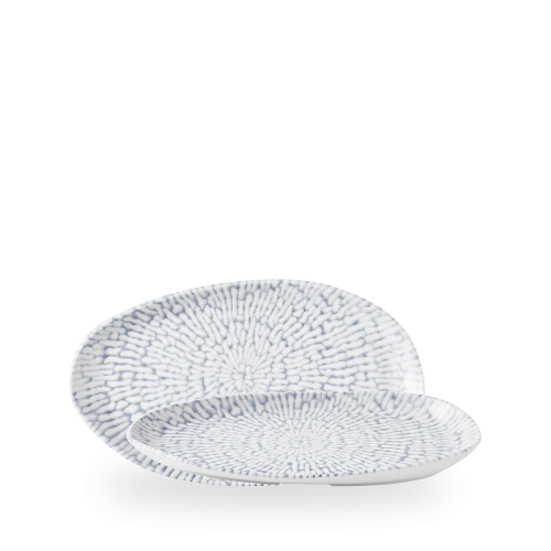 Churchill Cascade Indigo Natural Oblong 10 1/4 X 5 7/8 (Pack of 6)