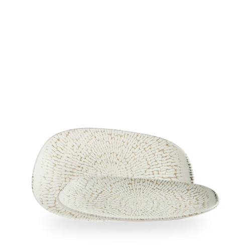 Churchill Cascade Taupe Opal Organic Oblong Plate 26x15cm (Pack of 6)