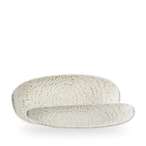 Churchill Cascade Taupe Opal Organic Oblong Plate 35x15cm (Pack of 12)