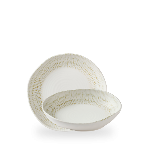 Churchill Cascade Taupe Natural Deep Bowl 8 1/2" (Pack of 6)