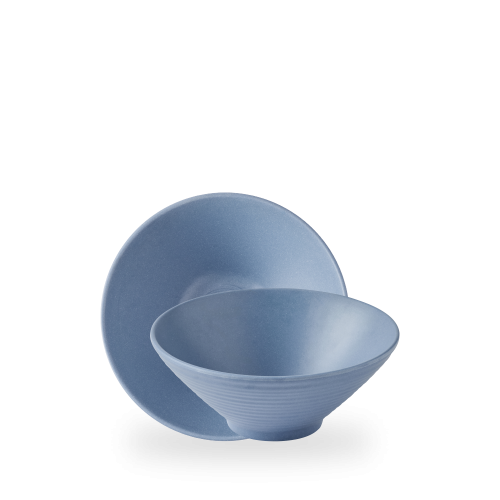 Churchill Emerge Oslo Blue Melamine Rippled Bowl Small 20cm (Pack of 6)