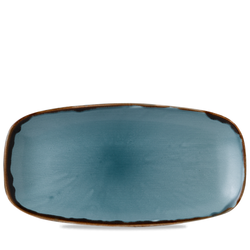 Dudson Harvest Blue Chefs Oblong Plate 13 7/8x7 3/8" (Pack of 6)