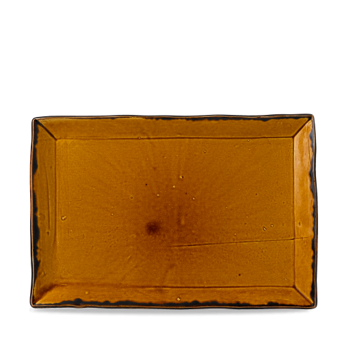 Dudson Harvest Brown Rectangle Tray 11 1/8x7 3/8" (Pack of 6)