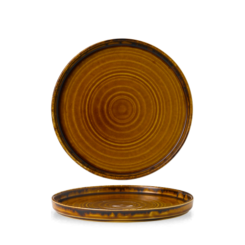 Dudson Harvest Brown Walled Plate 8.67" (Pack of 6)