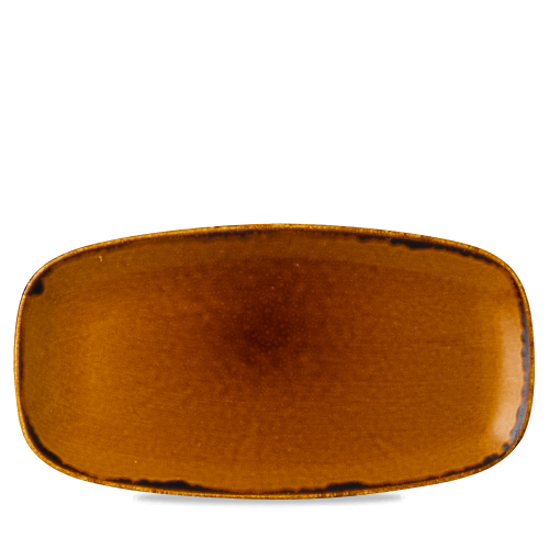 Dudson Harvest Brown Chefs Oblong Plate 13 7/8x7 3/8" (Pack of 6)