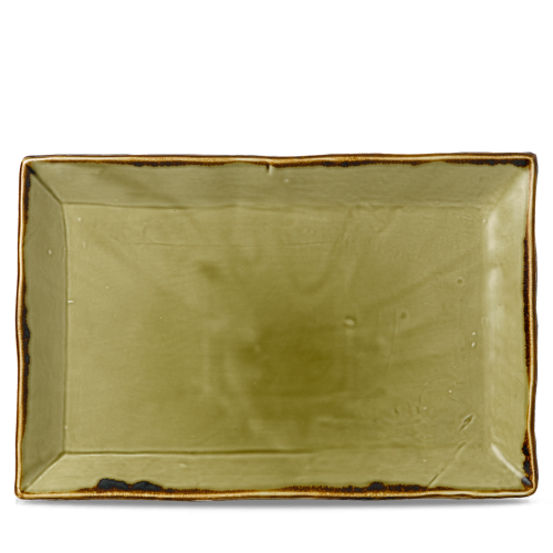 Dudson Harvest Green Rectangle Tray 13 1/2 X 9 1/8" (Pack of 6)