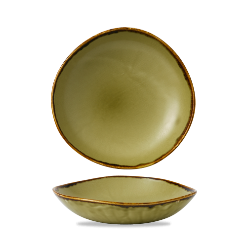 Dudson Harvest Green Round Bowl 9 7/8" (Pack of 12)