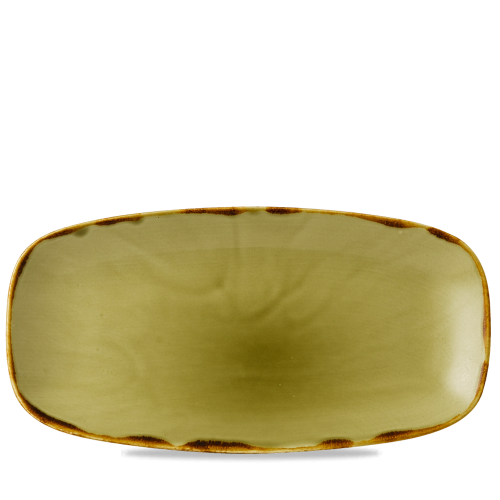 Dudson Harvest Green Chefs Oblong Plate 13 7/8x7 3/8" (Pack of 6)