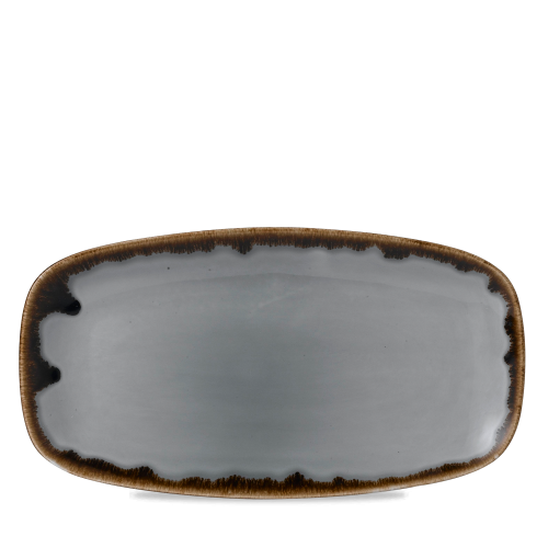Dudson Harvest Grey Chefs Oblong Plate 13 7/8x7 3/8" (Pack of 6)