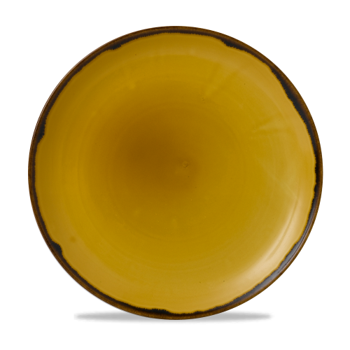 Dudson Harvest Mustard Coupe Plate 10.25" (Pack of 12)