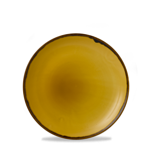 Dudson Harvest Mustard Coupe Plate 8.67" (Pack of 12)