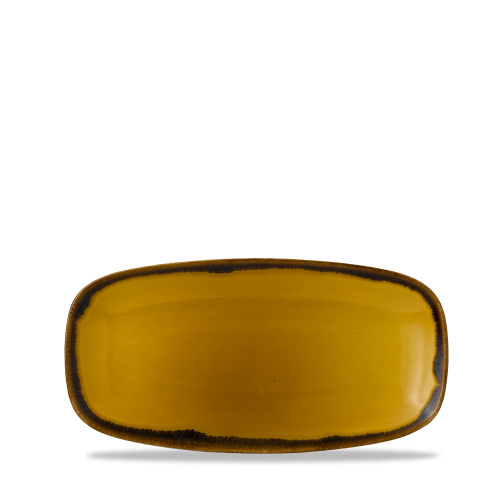 Dudson Harvest Mustard Chefs Oblong Plate 11 3/4x6" (Pack of 12)