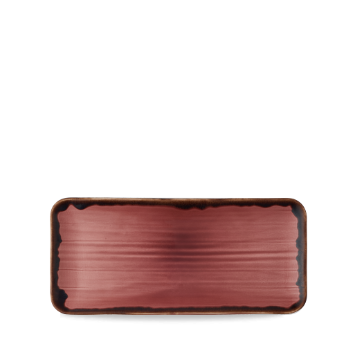 Dudson Harvest Plum Organic Coupe Rect Platter 13 3/4X6 1/4" (Pack of 6)