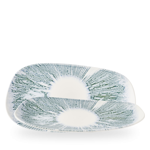Churchill Lyra Blue Opal Organic Oblong Plate 35 X 18.5cm (Pack of 6)