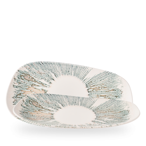 Churchill Lyra Pink Opal Organic Oblong Plate 35 X 18.5cm (Pack of 6)