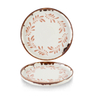 Dudson Harvest Mediterranean Terracotta  Walled Plate 8.25" (Pack of 6)