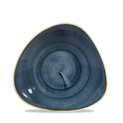 Churchill Stonecast Blueberry Triangle Shallow Bowl 8 1/4"x8 1/4" (Pack of 12)