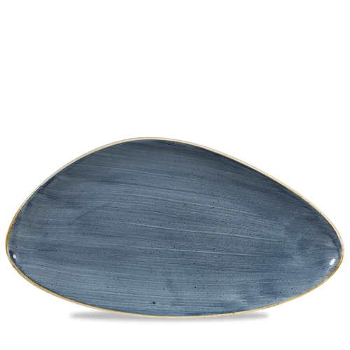 Churchill Stonecast Blueberry Triangle Chefs Plate 13 3/4"x7 3/8" (Pack of 6)