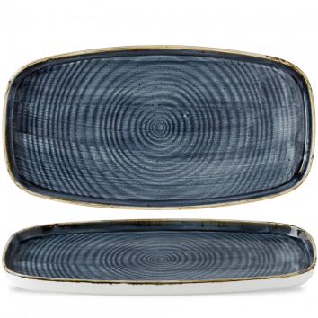 Churchill Stonecast Blueberry Oblong Chefs Plates 12 5/8X7 1/4" (Pack of 6)