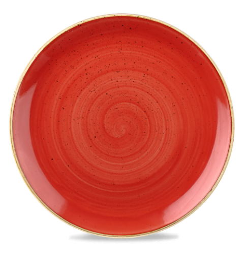 Churchill Stonecast Berry Red Coupe Evolve Plate 12 3/4" (Pack of 6)