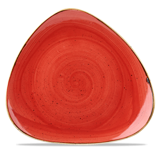 Churchill Stonecast Berry Red Lotus Plate 12" (Pack of 6)