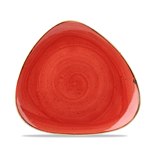 Churchill Stonecast Berry Red Lotus Plate (Pack of 12)