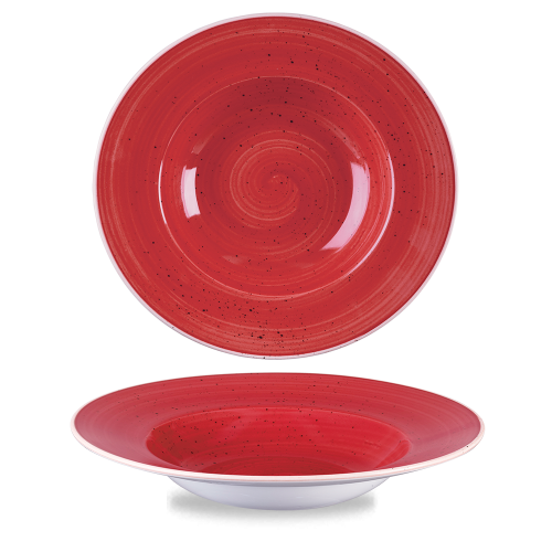 Churchill Stonecast Berry Red Profile Wide Rim Bowl Large 10.90" (Pack of 12)