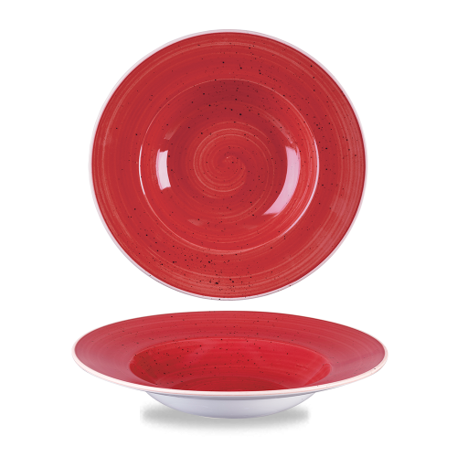 Churchill Stonecast Berry Red Profile Wide Rim Bowl Med 9.4" (Pack of 12)