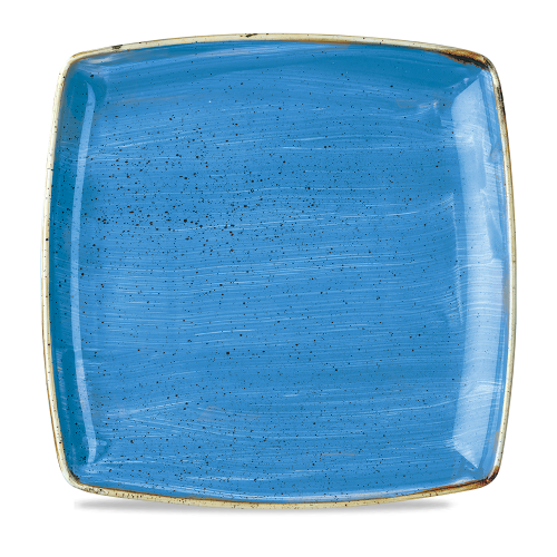 Churchill Stonecast Cornflower Blue Square Deep Plate 26.8cm (Pack of 6)