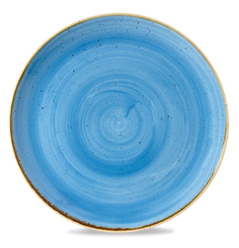 Churchill Stonecast Cornflower Blue Round Evolve Plate (Pack of 6)