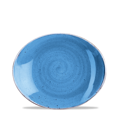Churchill Stonecast Cornflower Blue Oval Plate 19.2cm (Pack of 12)