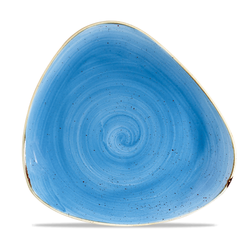 Churchill Stonecast Cornflower Blue Triangle Plate 26.5cm (Pack of 12)