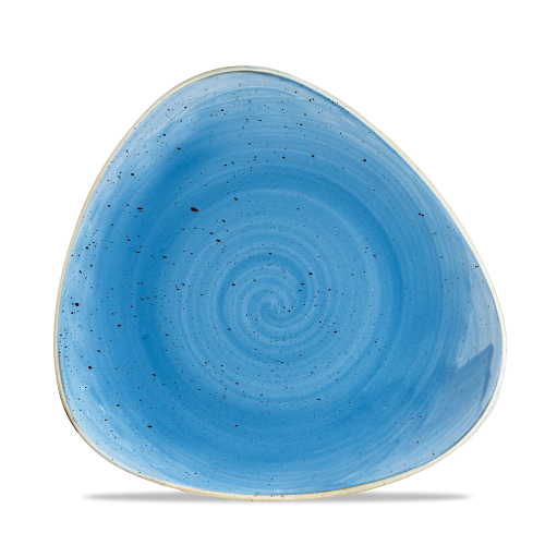 Churchill Stonecast Cornflower Blue Triangle Plate 22.9cm (Pack of 12)