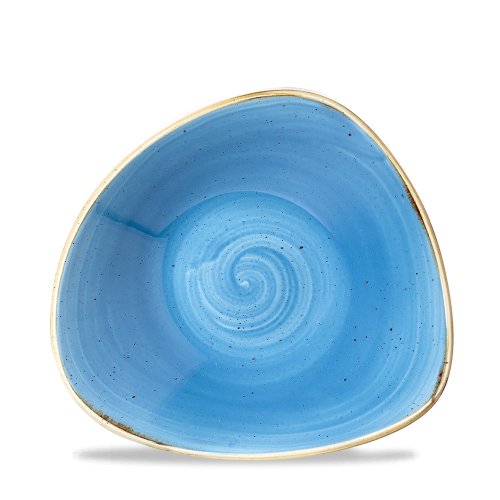 Churchill Stonecast Cornflower Blue Triangular Bowl 18.5cm (Pack of 12)