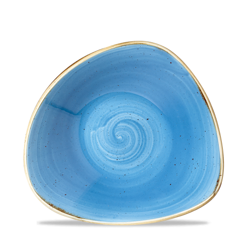 Churchill Stonecast Cornflower Blue Triangular Bowl 23.5cm (Pack of 12)