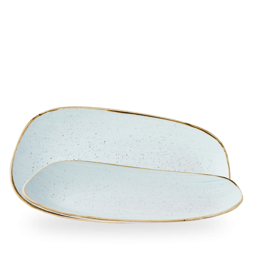 Churchill Stonecast Duck Egg Opal Organic Oblong Plate 35 X 18.5cm (Pack of 6)