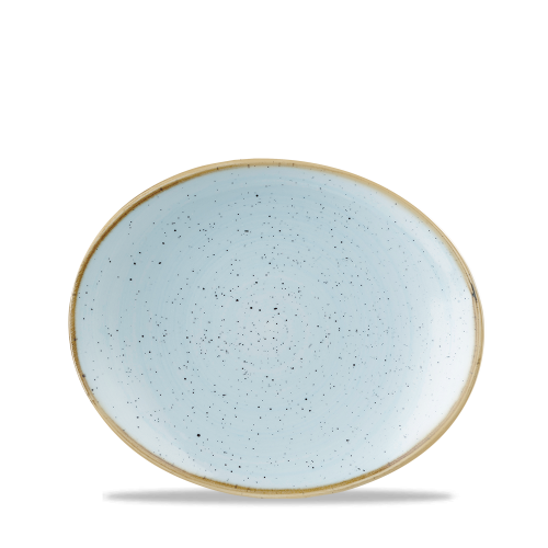 Churchill Stonecast Duck Egg Orbit Oval Coupe Plate 19.7cm (Pack of 12)