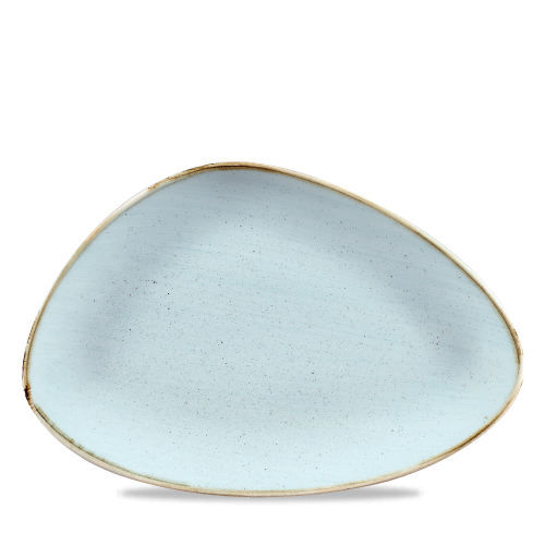 Churchill Stonecast Duck Egg Triangle Chefs Plate 12"x8" (Pack of 6)