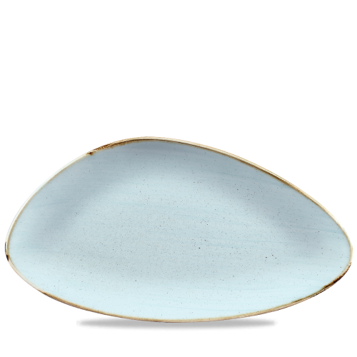 Churchill Stonecast Duck Egg Triangle Chefs Plate 13 3/4"x7 3/8" (Pack of 6)