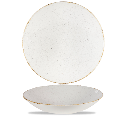 Churchill Stonecast Hints Barley White Coupe Buffet Bowl 15.25" (Pack of 4)