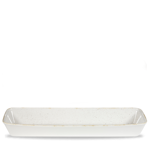 Churchill Stonecast Hints Barley White Rectangle Baking Tray 21x6.5x2.5 (Pack of 2)
