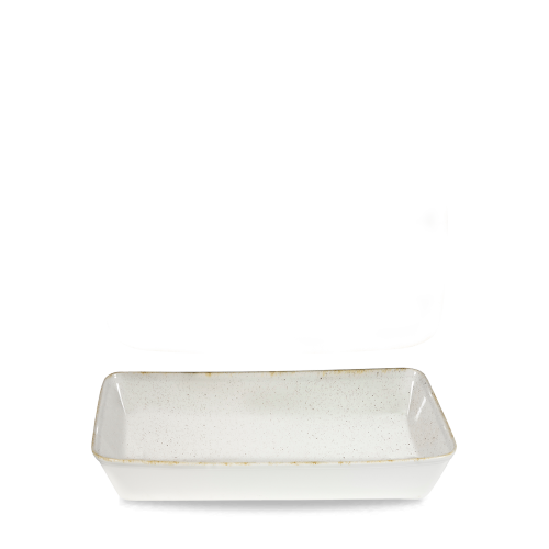 Churchill Stonecast Hints Barley White Rectangle Baking Tray 15x10x2 1/2" (Pack of 4)