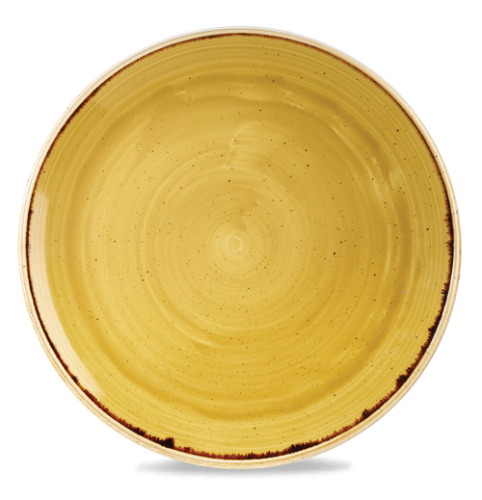 Churchill Stonecast Mustard Coupe Evolve Plate 12 3/4" (Pack of 6)