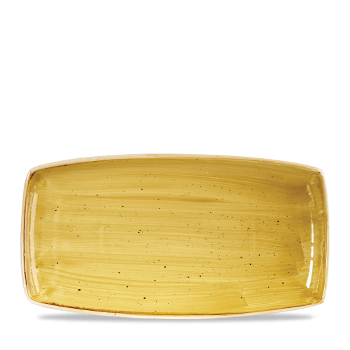 Churchill Stonecast Mustard Oblong Plate 34.5cm (Pack of 6)