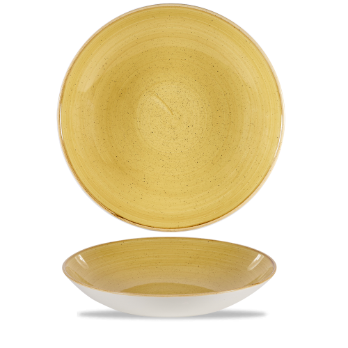 Churchill Stonecast Mustard Coupe Large Bowl 12" (Pack of 6)