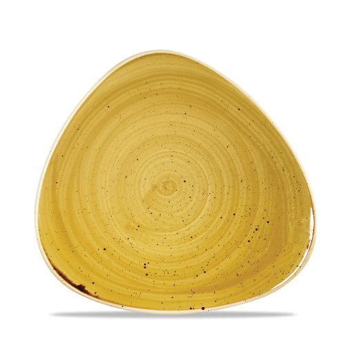 Churchill Stonecast Mustard Lotus Plate (Pack of 12)