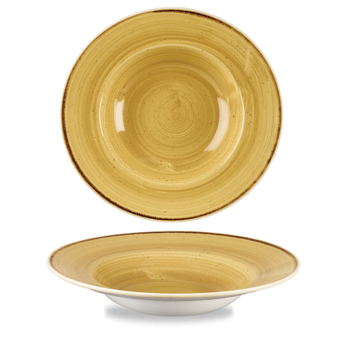 Churchill Stonecast Mustard Profile Wide Rim Bowl Large 27.69cm (Pack of 12)