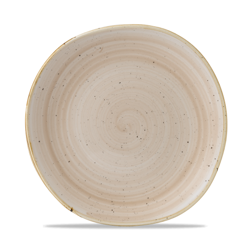 Churchill Stonecast Nutmeg Cream Round Trace Plate 10 3/8" (Pack of 12)